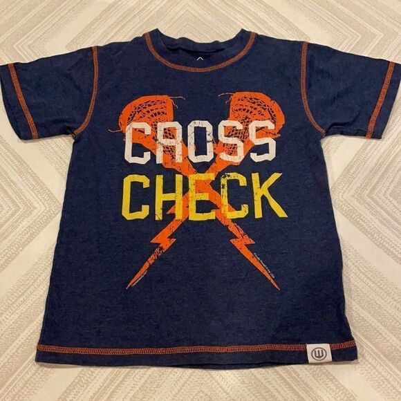 Wes and Willy Boys Cross Check Lacrosse T-Shirt - Picture 1 of 7
